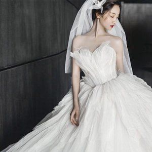 NEW WEDDING DRESS Formal Gown Elegant + Free Veil